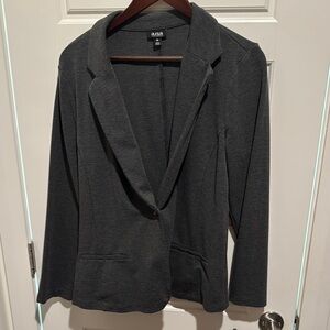 a.n.a Gray Knit Blazer with Notched Lapels XL
